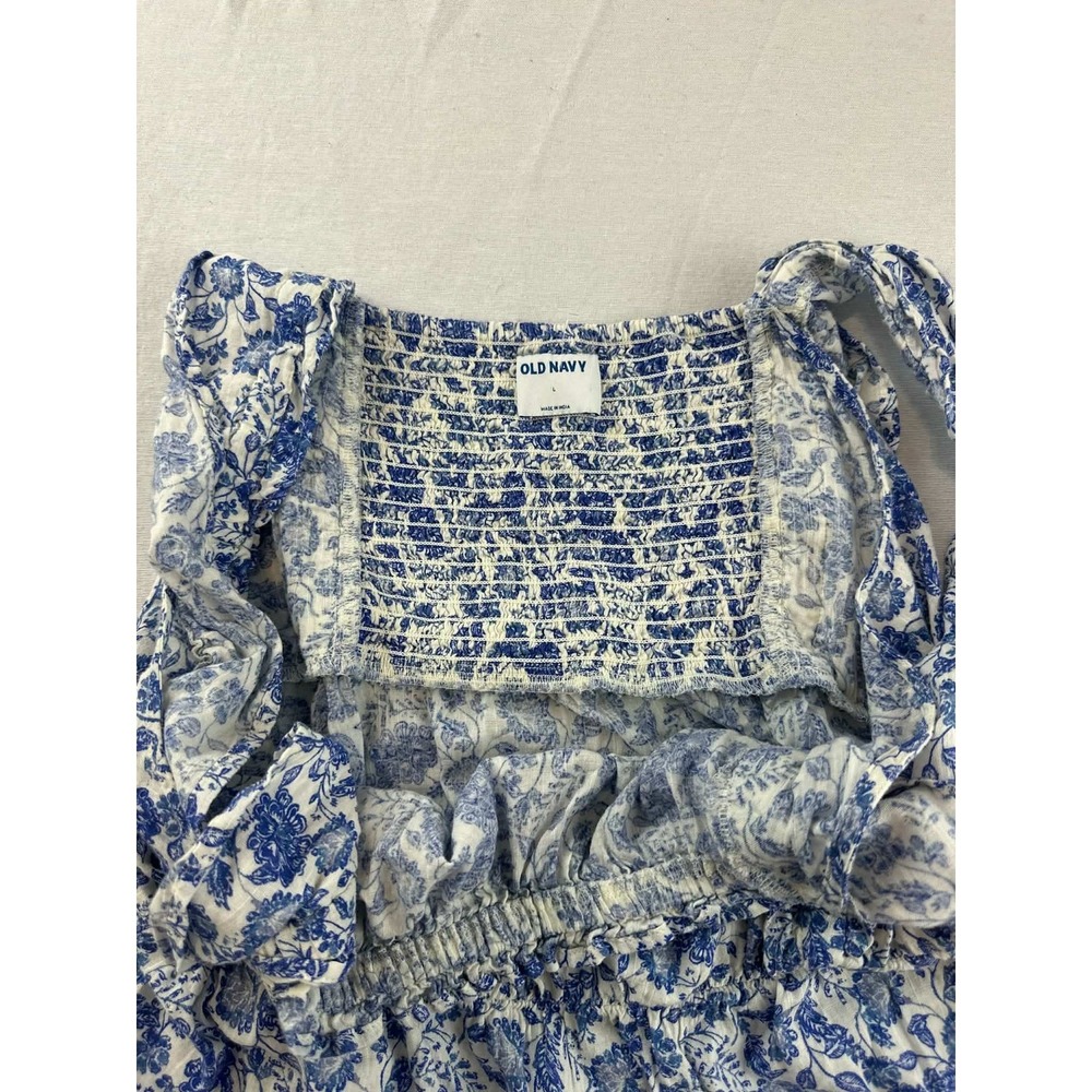 Old Navy Cottagecore Floral Peplum Tank Top Womens Large - Picture 2 of 6